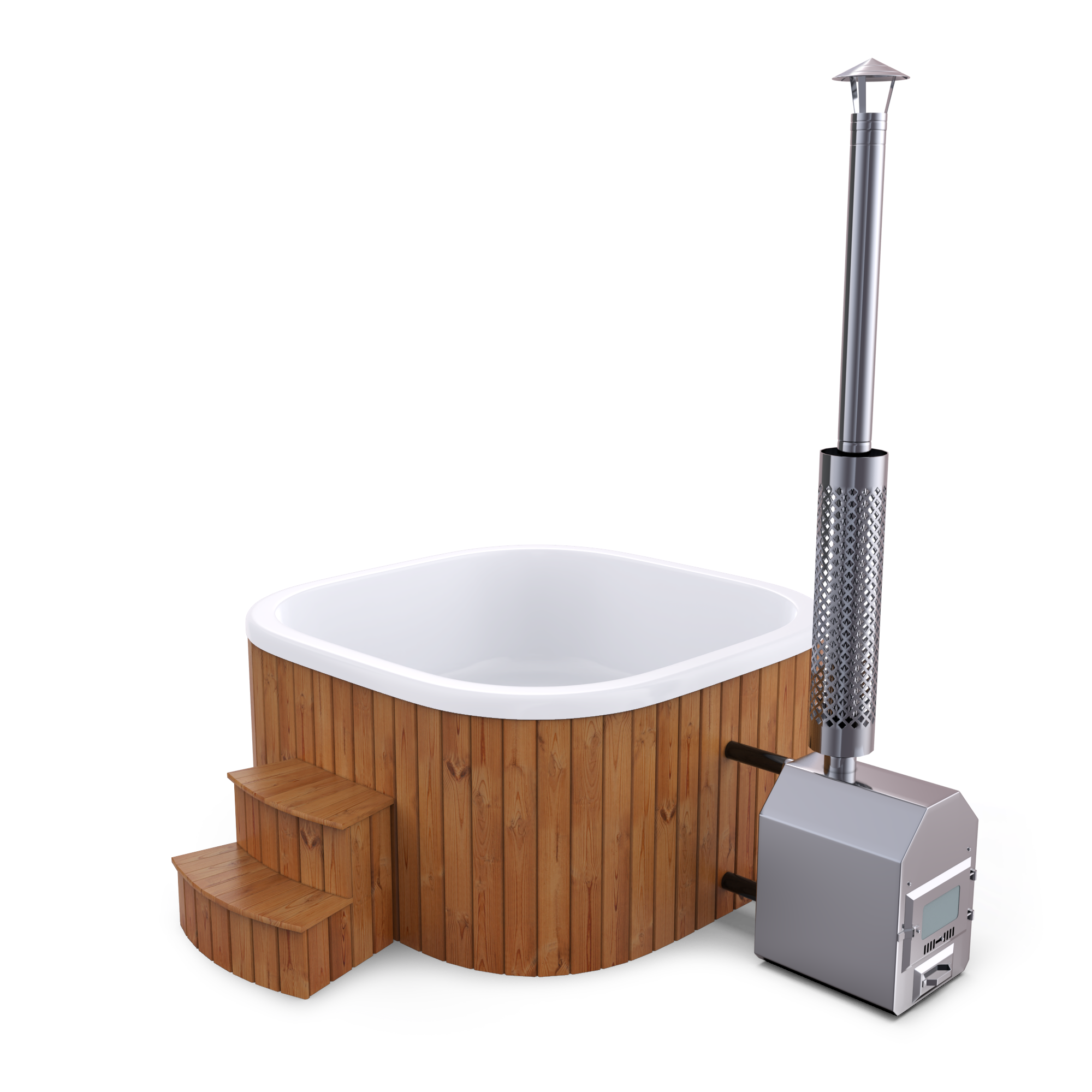 Balia akrylowa z piecem zewnętrznym kwadratowa