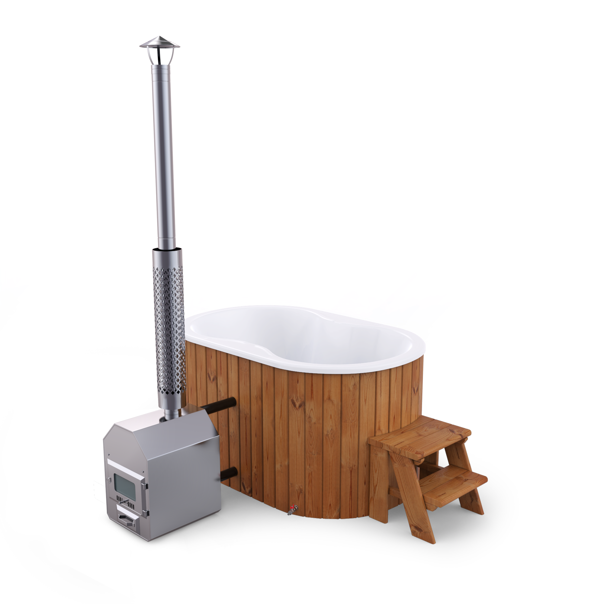 Balia Ofuro akrylowa z piecem zewnętrznym