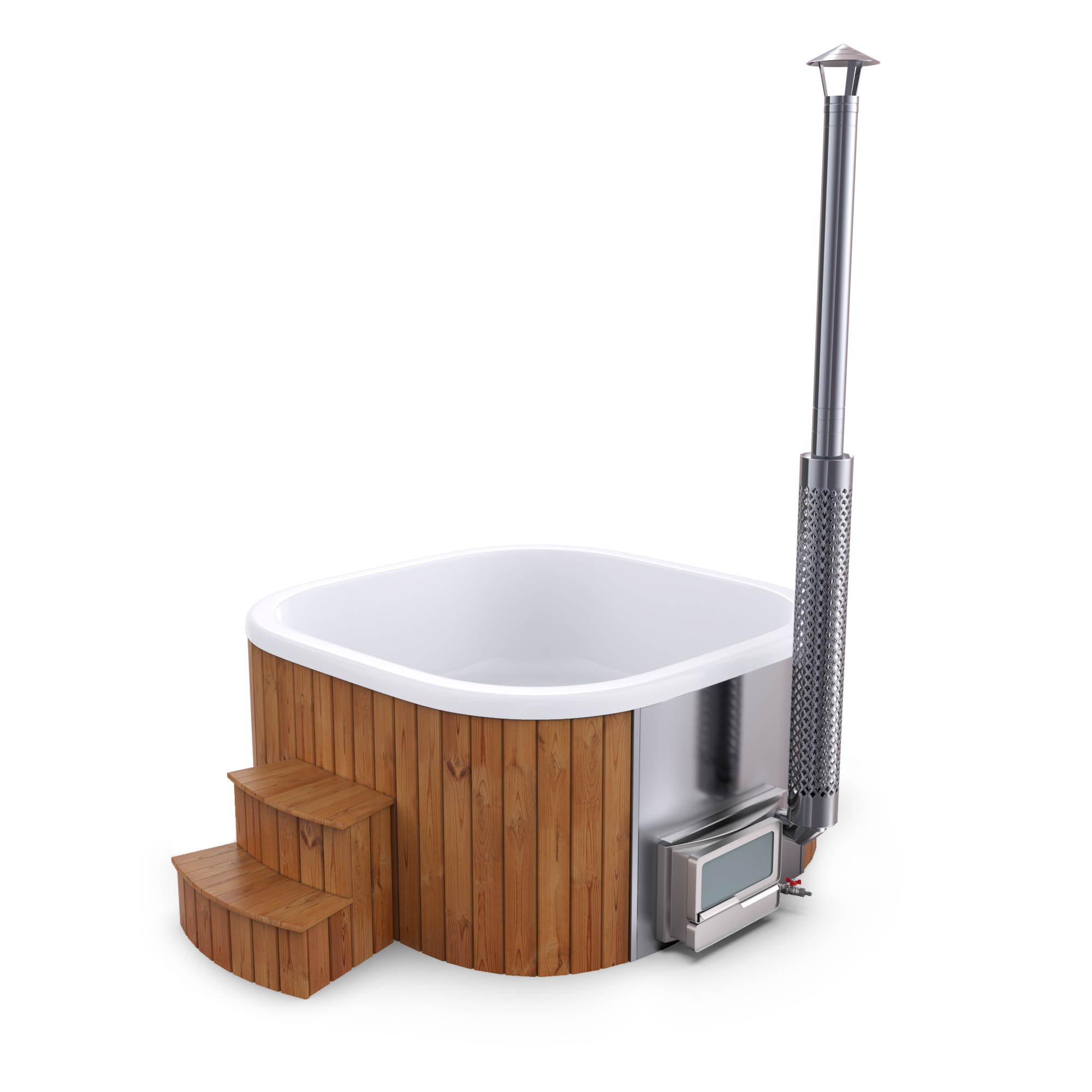 Balia akrylowa kwadratowa z piecem “Horizon”